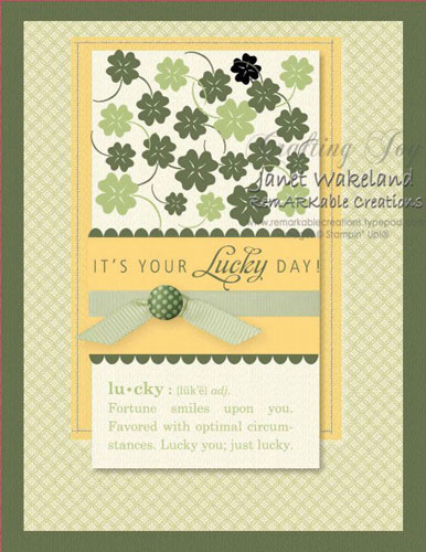 Stampin Up St. Patrick's Day Card