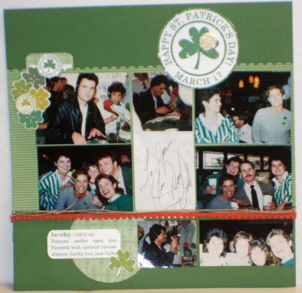 St Patricks Day Scrapbook Page made with MDS