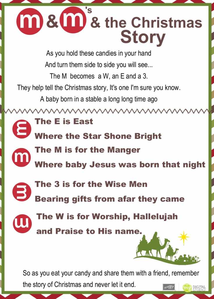 M&m Christmas Story Free Printable