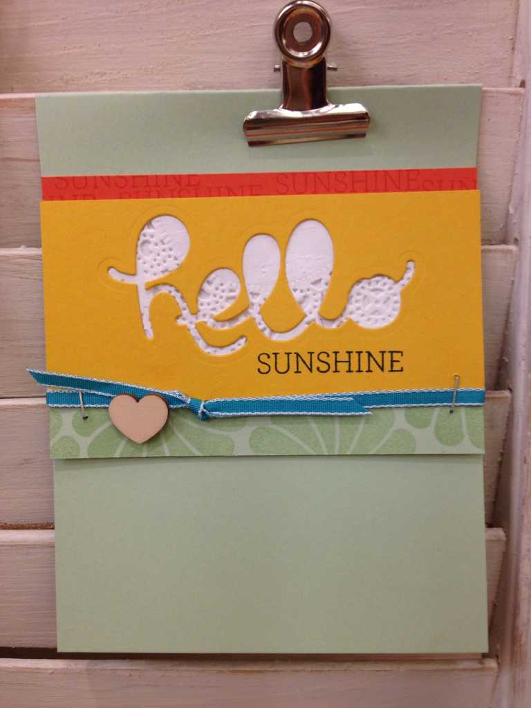 Hello You Thinlits From Stampin Up Remarkably Created Papercrafting