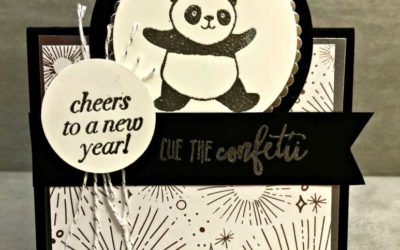 Party Pandas Stampin’ UP! sneak peek adorn the beautiful Year of Cheer Specialty Paper