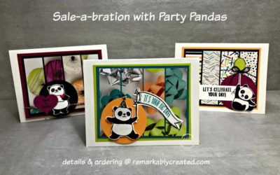 Stampin’ UP! Party Panda’s celebrate on these cards