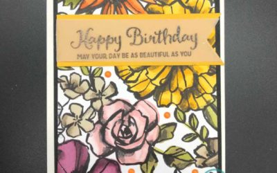 Petal Passion Designer Paper Blended Card Free PDF tutorial