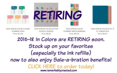 Retiring Stampin’ UP! Inks & Colors