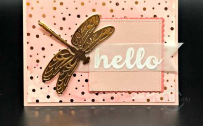 How to alter Springtime Foils with Reinker & Alcohol Spritzers featuring Detailed Dragonfly