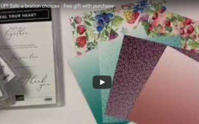 Check out the 2021 Stampin’ UP! Exclusive Sale-a-bration FREE gifts with purchase