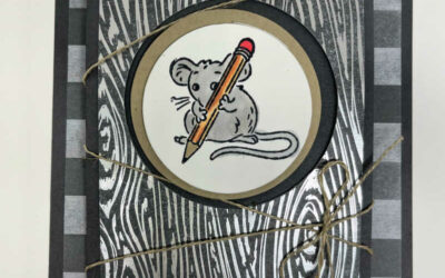 Free Cardmaking tutorial- Stampin’UP! Mischevious Mice and Peaceful Place Paper