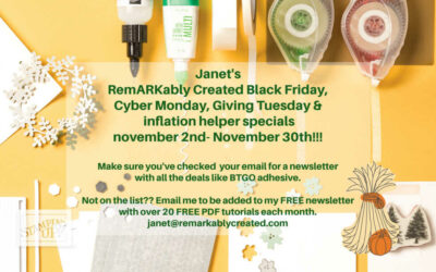 Janet’s RemARKably Created November special offers & 20 New PDF tutorials