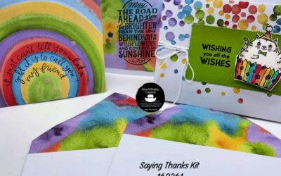 Colorful new handmade card kit from Stampin’ UP! Saying Thanks