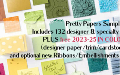 Reserve your 2023-24 Stampin’ UP! Paper Sampler Product Share and get a FREE IN COLORS SAMPLER