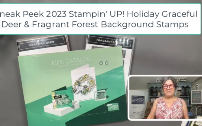 Stampin’ UP! 2023 Holiday Mini Catalog Background Stamps – Fragrant Forest and Graceful Deer