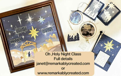 RemARKably Created Oh, Holy Night Frame, Ornament, Flag, Luminary CLASS by mail