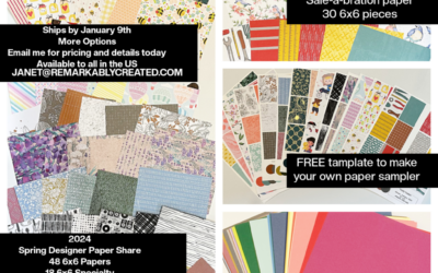 2024 Stampin’ UP! Spring Paper Shares + 30 free 6×6 Pieces of Sale-a-bration designer papers
