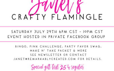 A Virtual Craft  & Card Party – my 3rd annual Crafty Flamingle