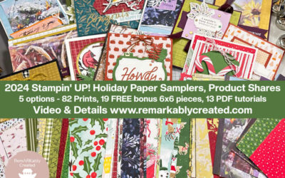 2024 Stampin UP!  Holiday Paper Samples and Product Shares -5 options PLUS free gift