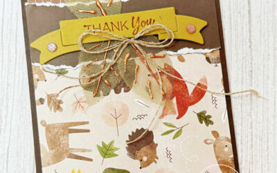 Stampin’ UP! Sweet Days of Autumn Card with altered Woven Golden Leaves free PDF