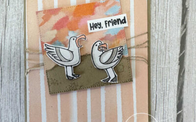 Free Friendly Seagulls card tutorial PDF to download